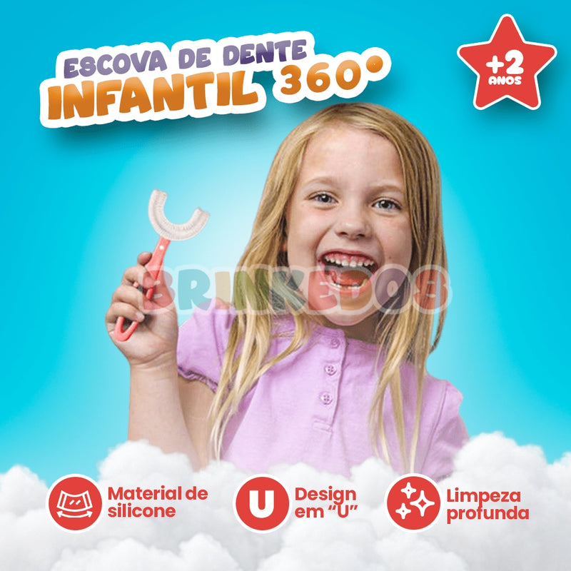 Escova de Dentes infantil 360°