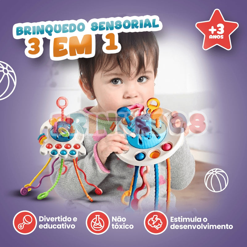 Brinquedo Sensorial 3 em 1 de Silicone