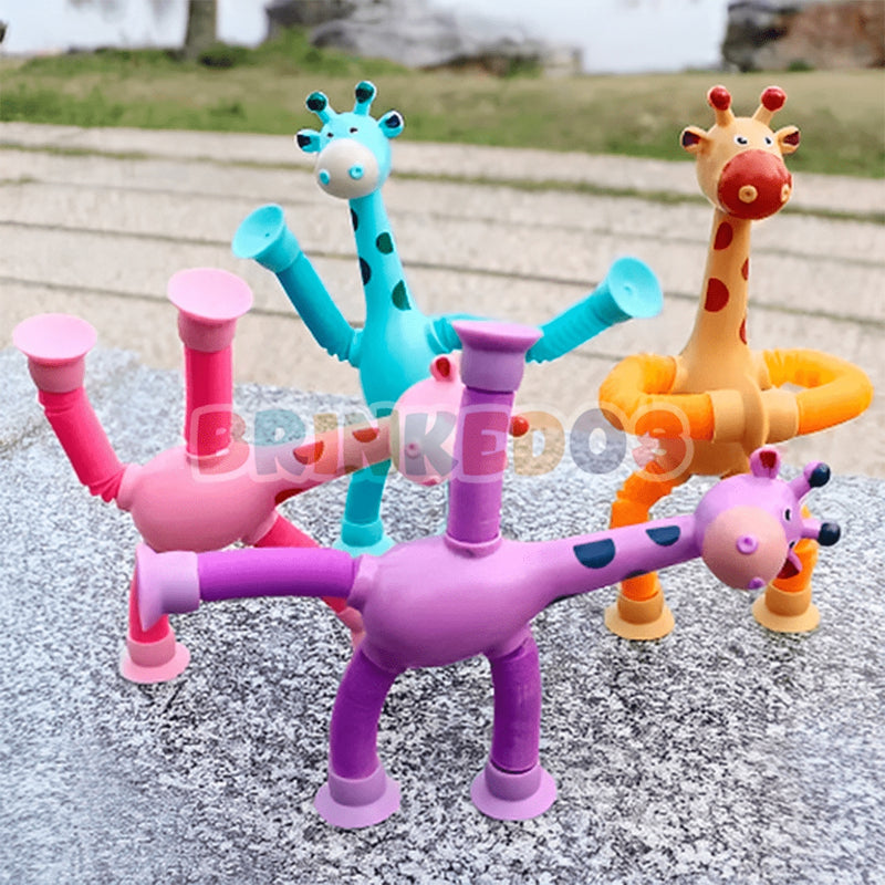 Girafas Divertidas Articulada com Ventosas (Kit com 4)